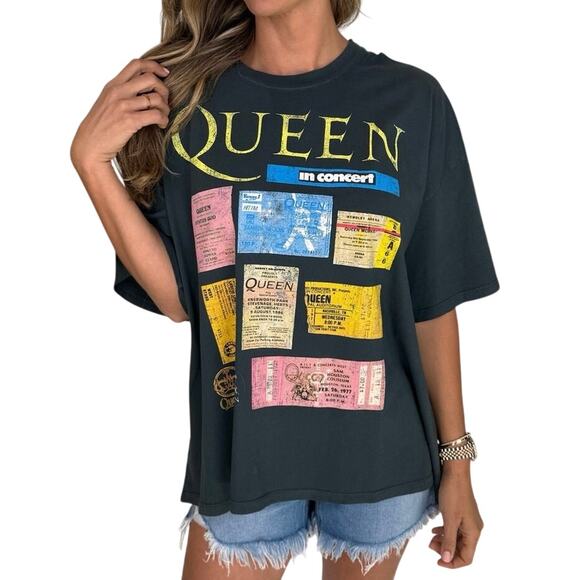 DAYDREAMER Queen Ticket Collage Tee One Size New without Tag MSRP $88 - Picture 7 of 15